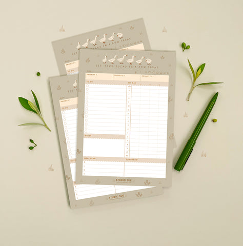 Ducks in a Row – 3 Daily Planners