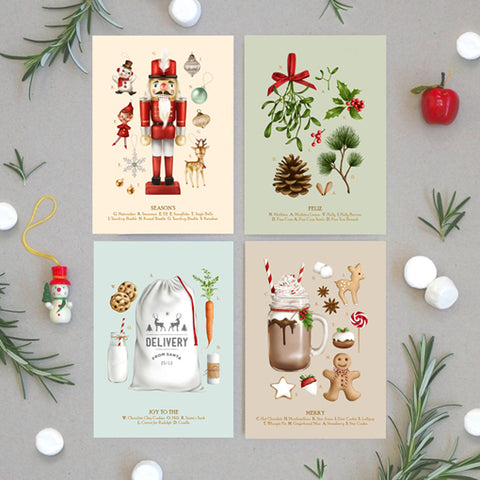 Categories of Christmas - Greeting Card Set