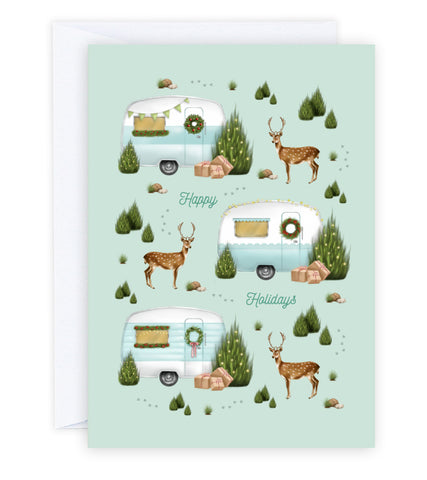 Christmas Caravans Greeting Card