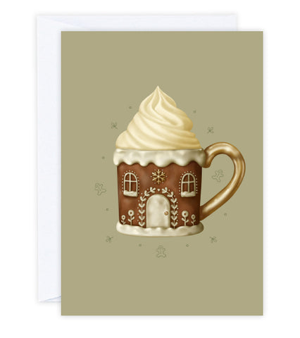Gingerbread Hot Chocolate - Greeting Card