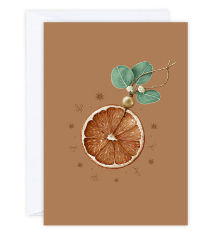 Homemade Dried Orange Ornament - Greeting Card