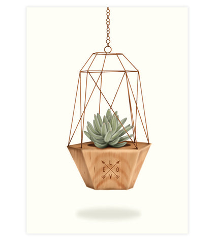 Geometric Planter Print