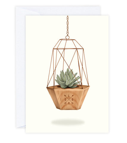 Geometric Planter Greeting Card