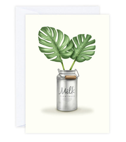 Monstera Leaves Greeting Card
