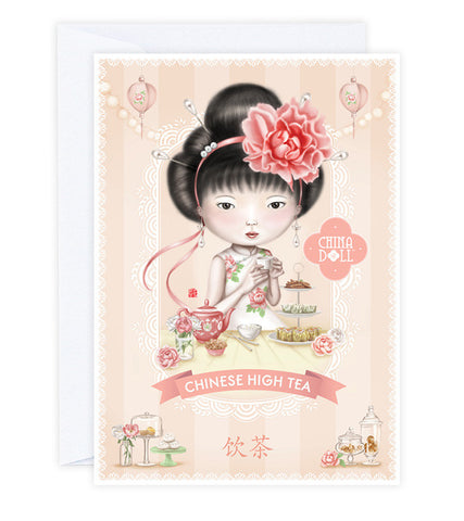 China Doll Greeting Card