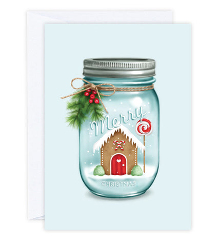 Winter Wonderland Mason Jar Greeting Card