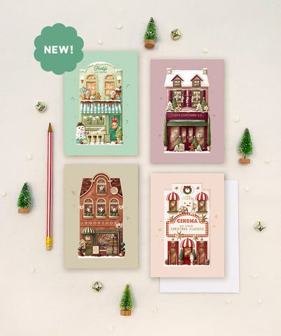 The Christmas Village II - Greeting Card Set