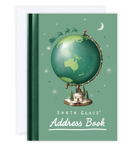 Santa's Address Book - Greeting Card