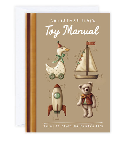 Christmas Elves' Toy Manual - Greeting Card