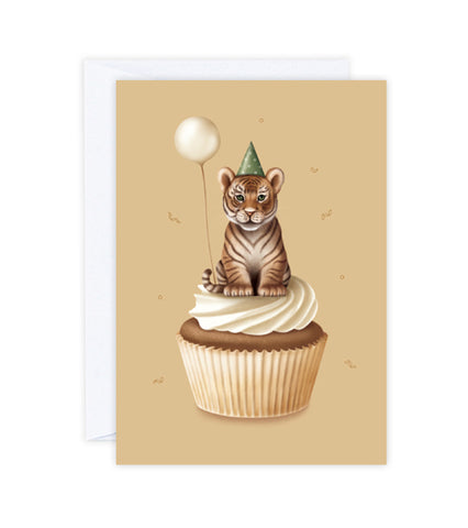 Party Animal Tiger - Mini Greeting Card