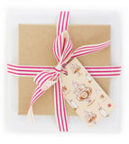 Present with Fortune Cookies and Milk Gift Tag