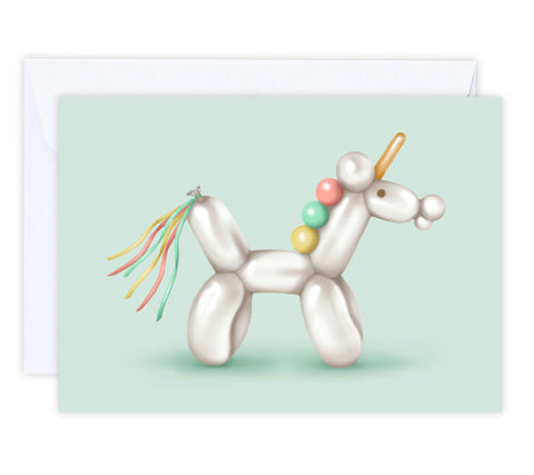 Bubbles the Unicorn Greeting Card