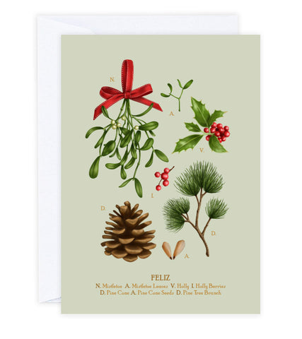 Christmas Botanicals Greeting Card