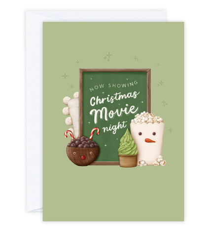 Christmas Movie Night - Greeting Card