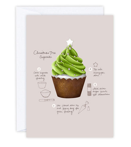 Christmas Tree Cupcake Greeting Card