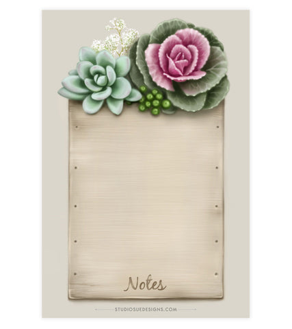 Flowering Kale Notepad