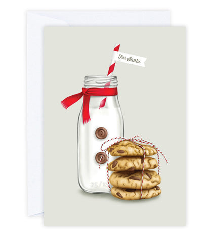 Milk and Cookies Christmas Greeting Card